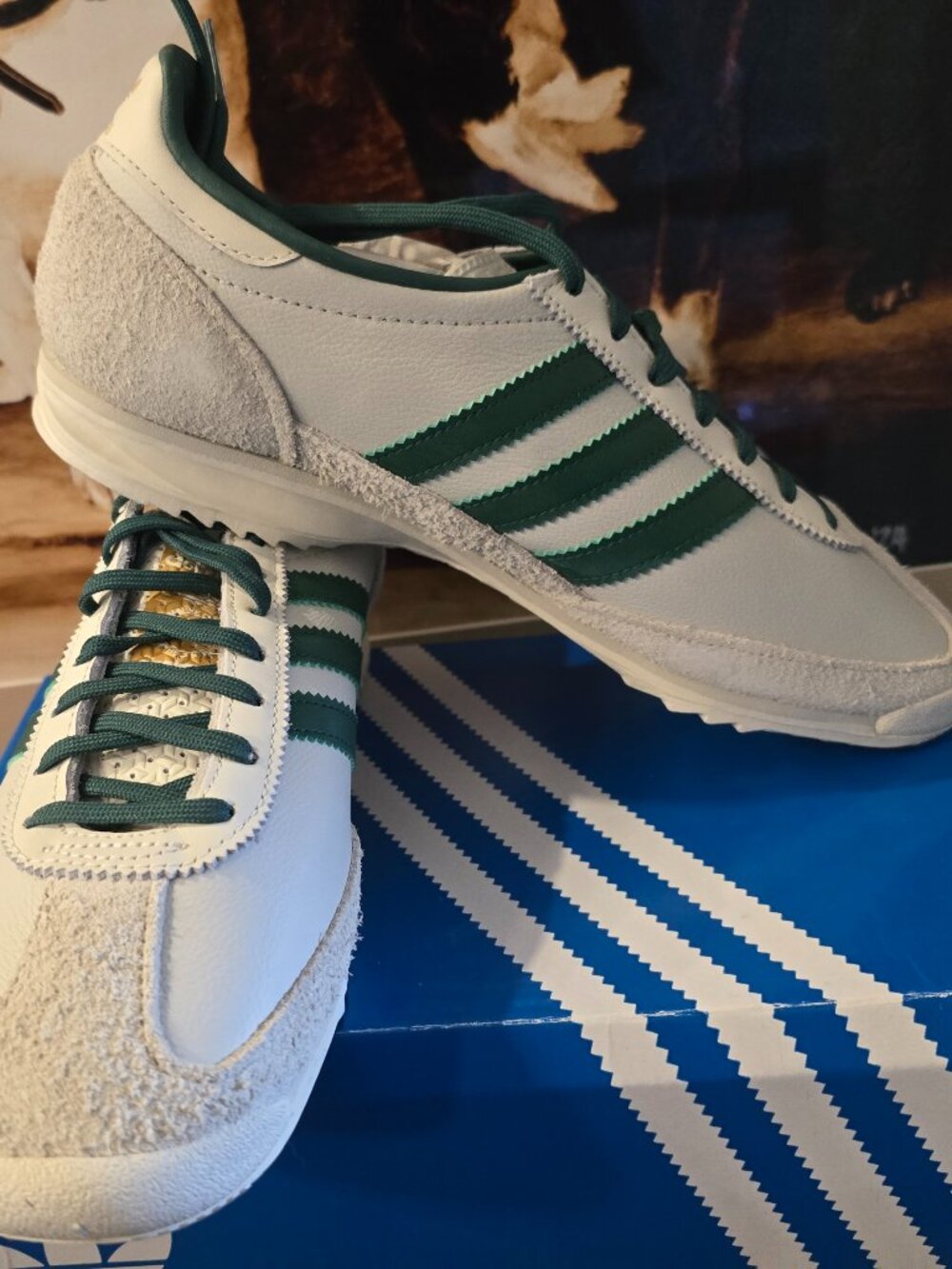 Adidas SL72 OG Originals Casual White Collegiate Green IF1940 Shoes Men's 10 NEW